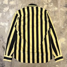 画像2: 【agnes b.】BICOLOR STRIOE PATTERN COTTON L/S SHIRT / Mens L (2)
