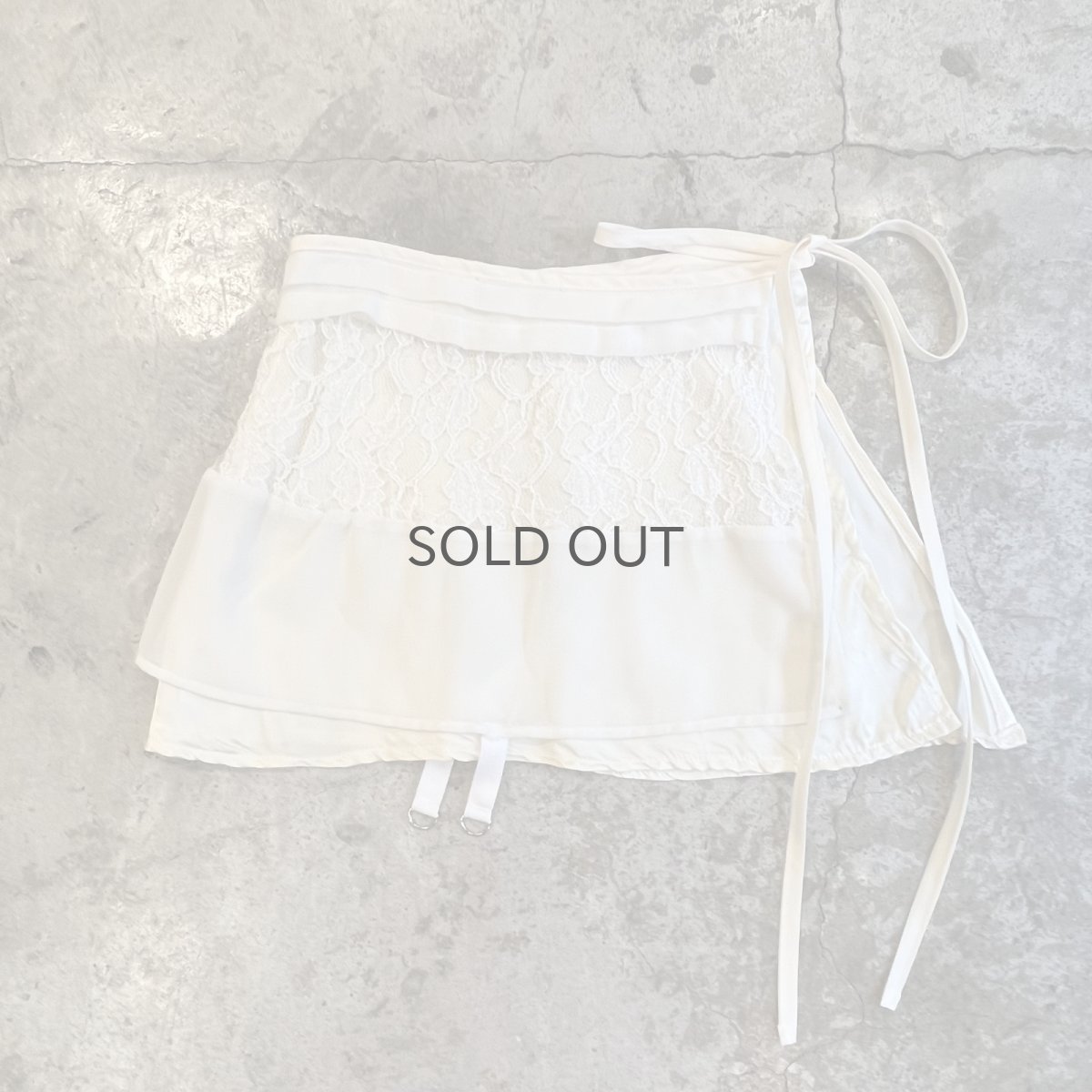 画像2: 【Wiz&Witch】"WANDERER" VTG LACE MIX WRAP SKIRT / FREE (2)