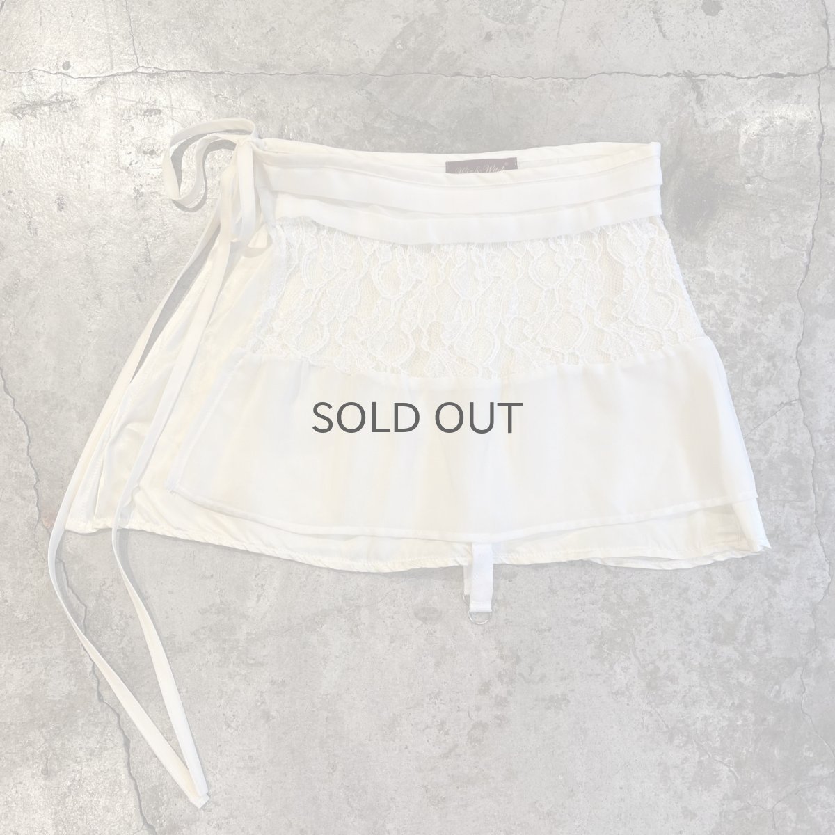 画像1: 【Wiz&Witch】"WANDERER" VTG LACE MIX WRAP SKIRT / FREE (1)