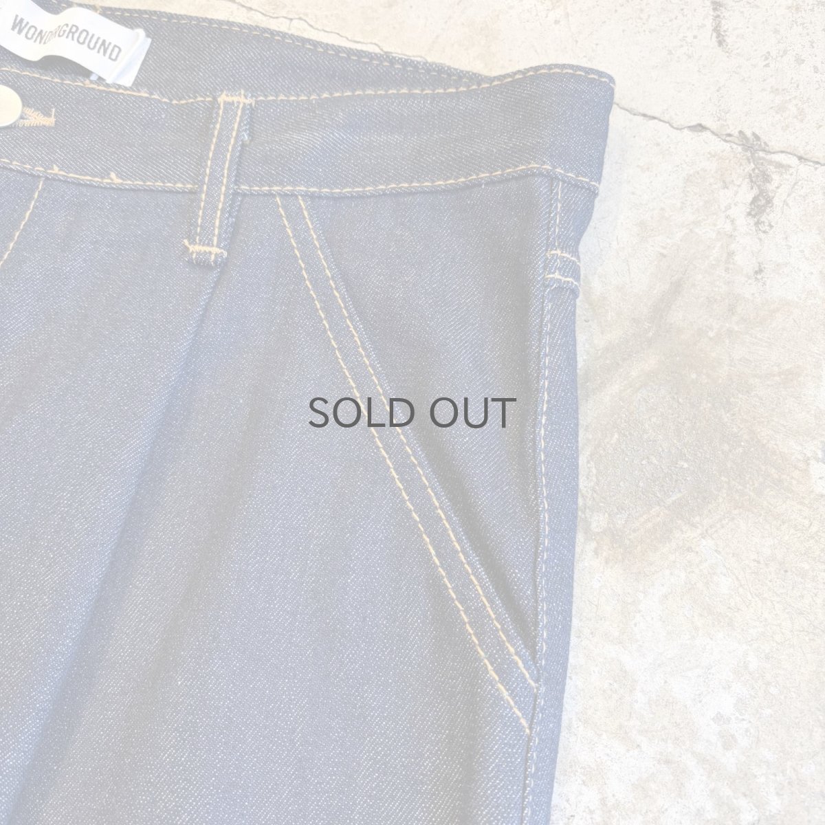 画像6: 【WONDERGROUND】BERMUDA INDIGO DENIM SHORTS / OS (6)