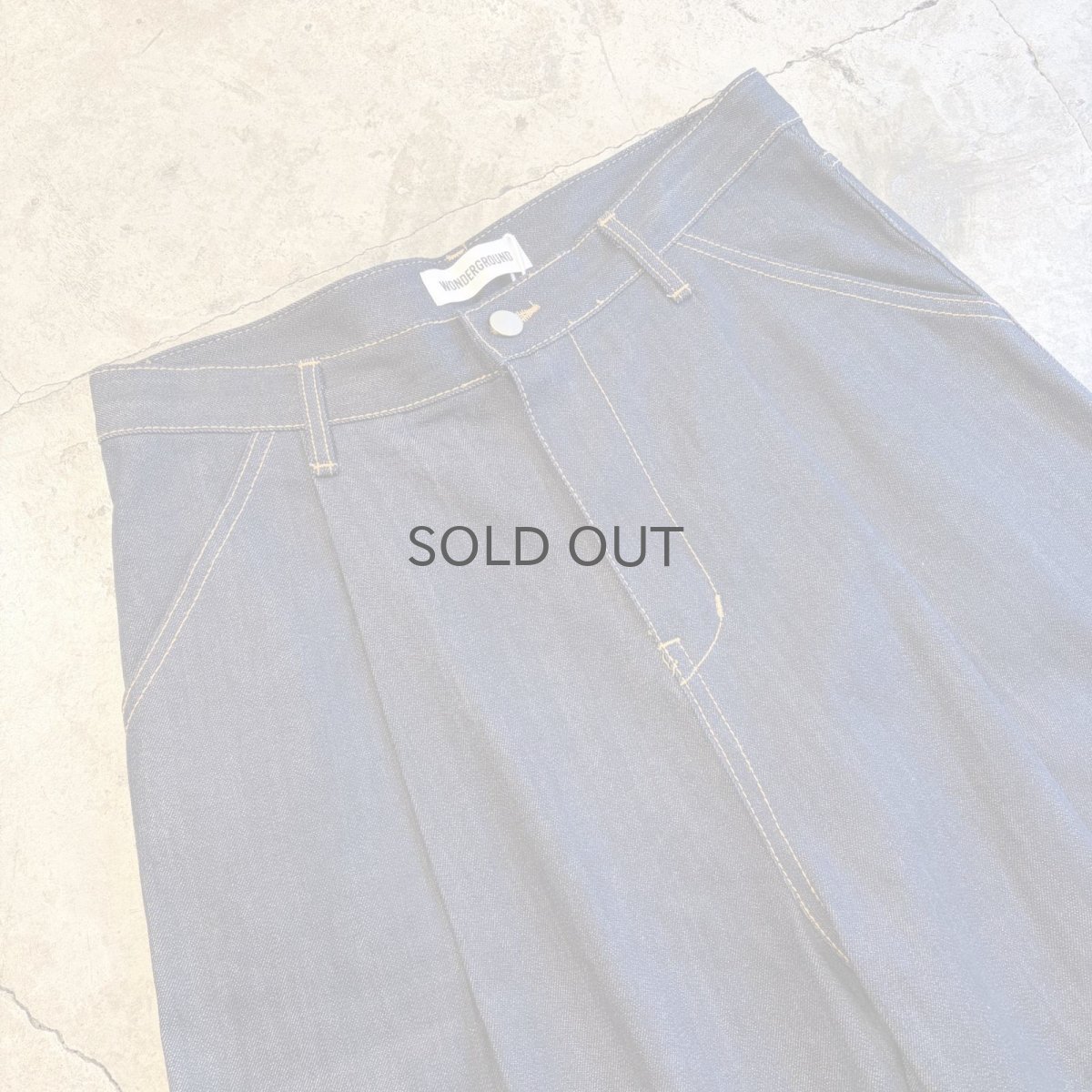 画像3: 【WONDERGROUND】BERMUDA INDIGO DENIM SHORTS / OS (3)