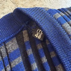 画像11: BODER PATTERN RIB DESIGN COLOR L/S TOPS / Ladies M (11)