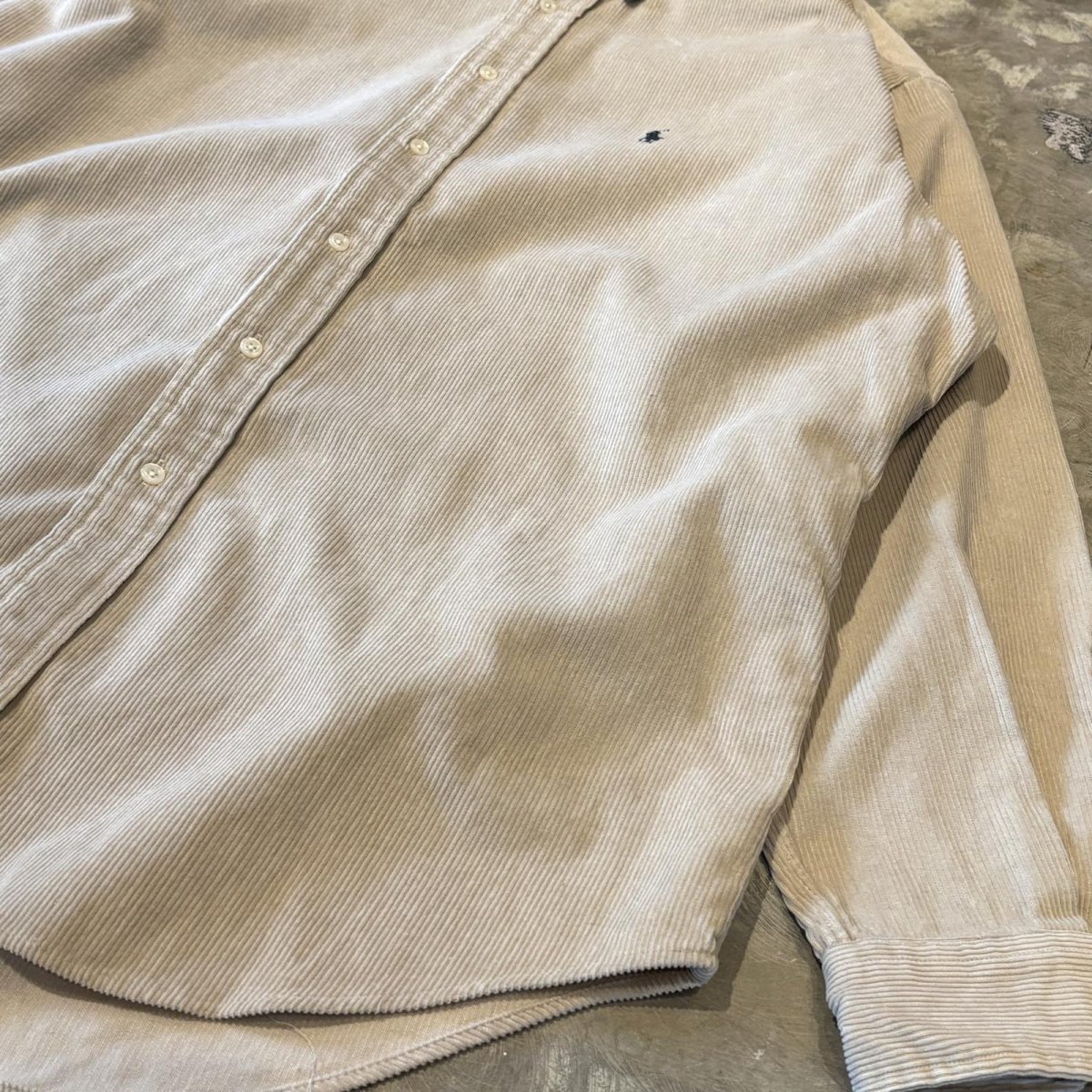 画像6: 【RALPH LAUREN】LOGO EMBROIDERY CORDUROY COTTON L/S SHIRT / Mens M(XL) (6)