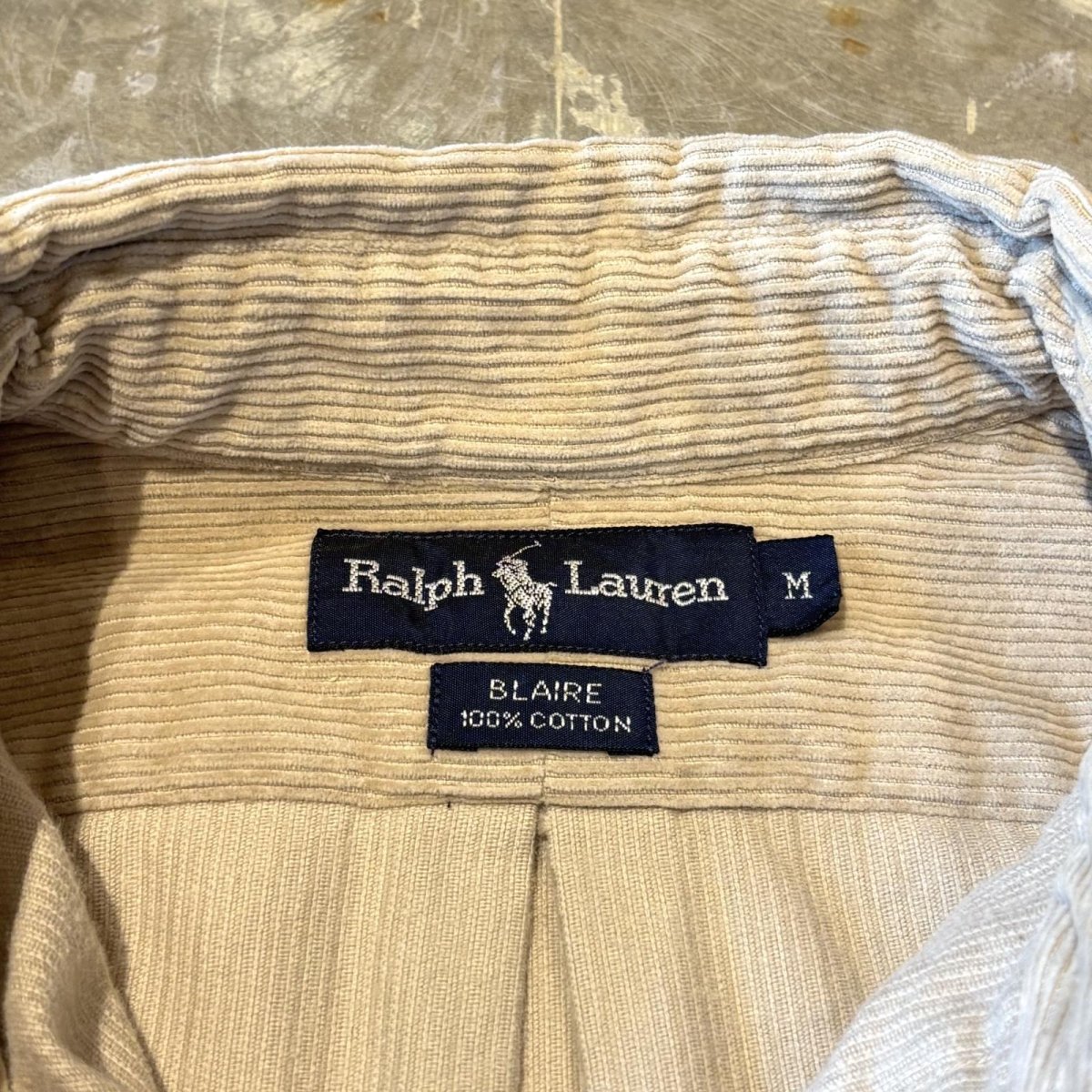画像10: 【RALPH LAUREN】LOGO EMBROIDERY CORDUROY COTTON L/S SHIRT / Mens M(XL) (10)