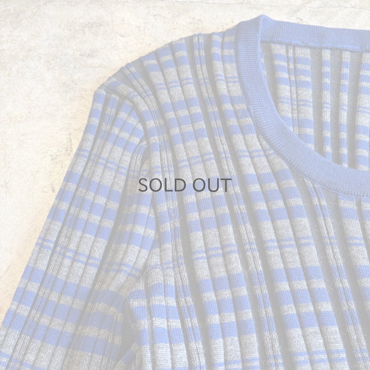 画像4: BODER PATTERN RIB DESIGN COLOR L/S TOPS / Ladies M (4)
