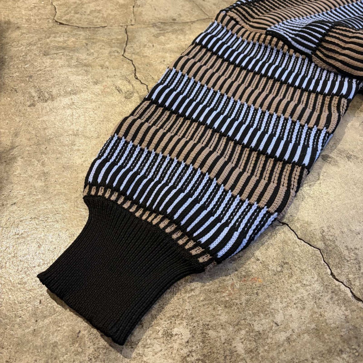 画像6: DESIGN BORDER COLOR LIGHT KNIT L/S TOPS / Ladies M~L (6)