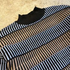 画像3: DESIGN BORDER COLOR LIGHT KNIT L/S TOPS / Ladies M~L (3)