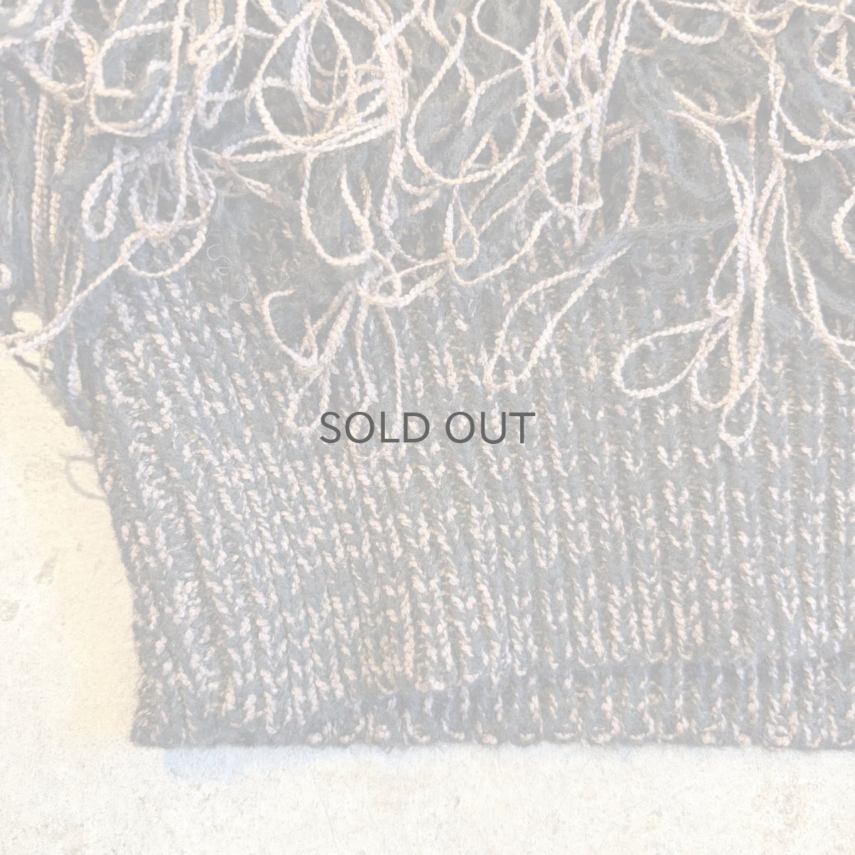 画像10: 2TONE COLOR LOOP FRINGE DESIGN KNIT SHORT CARDIGAN / Ladies M (10)