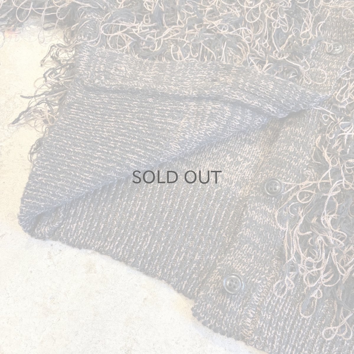 画像7: 2TONE COLOR LOOP FRINGE DESIGN KNIT SHORT CARDIGAN / Ladies M (7)