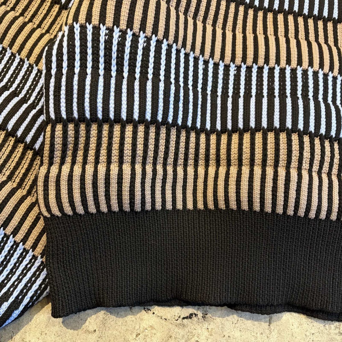 画像4: DESIGN BORDER COLOR LIGHT KNIT L/S TOPS / Ladies M~L (4)