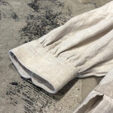 画像7: HALF BUTTON & HOOK UP LINEN L/S TOPS / Mens XL (7)