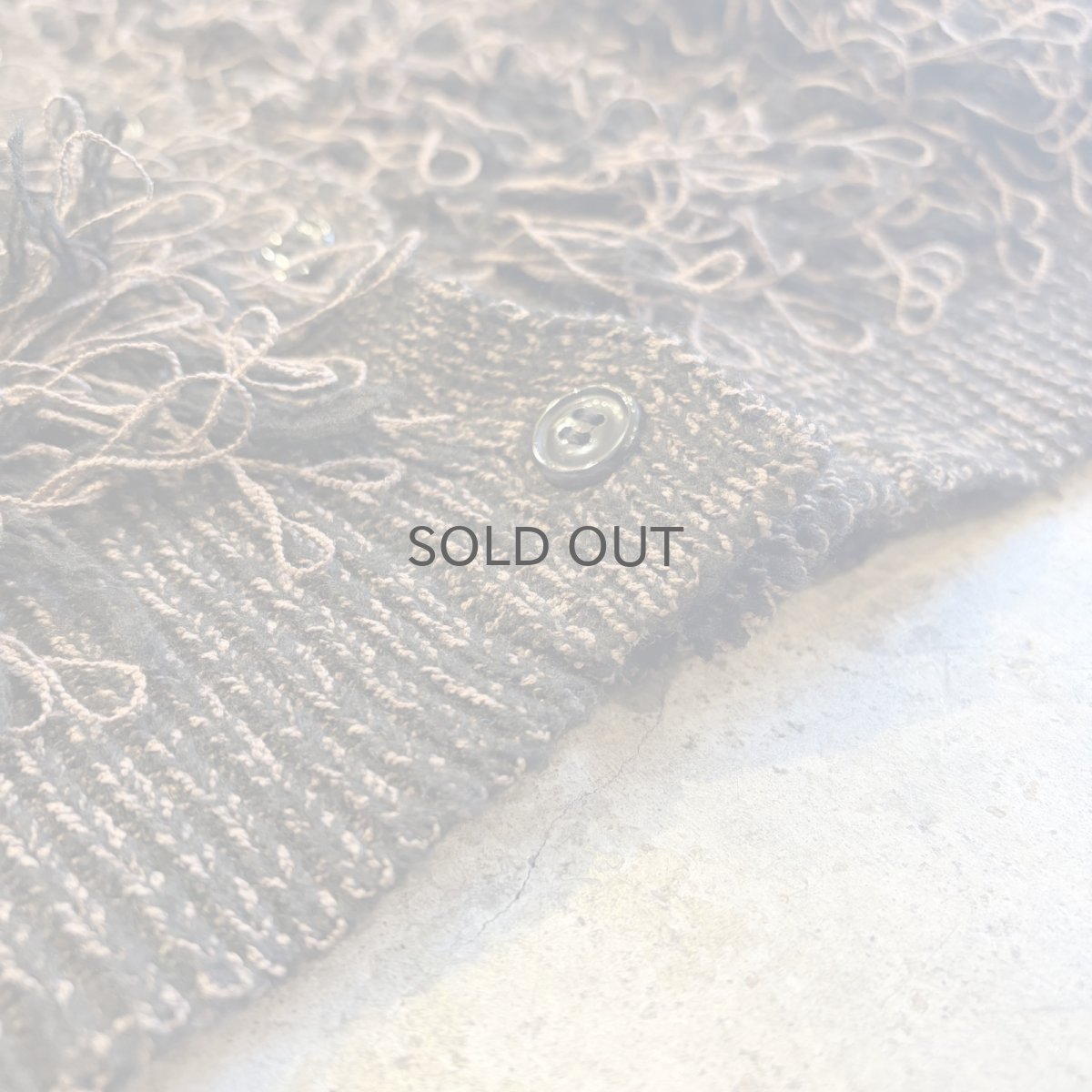 画像11: 2TONE COLOR LOOP FRINGE DESIGN KNIT SHORT CARDIGAN / Ladies M (11)