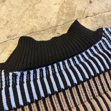 画像9: DESIGN BORDER COLOR LIGHT KNIT L/S TOPS / Ladies M~L (9)