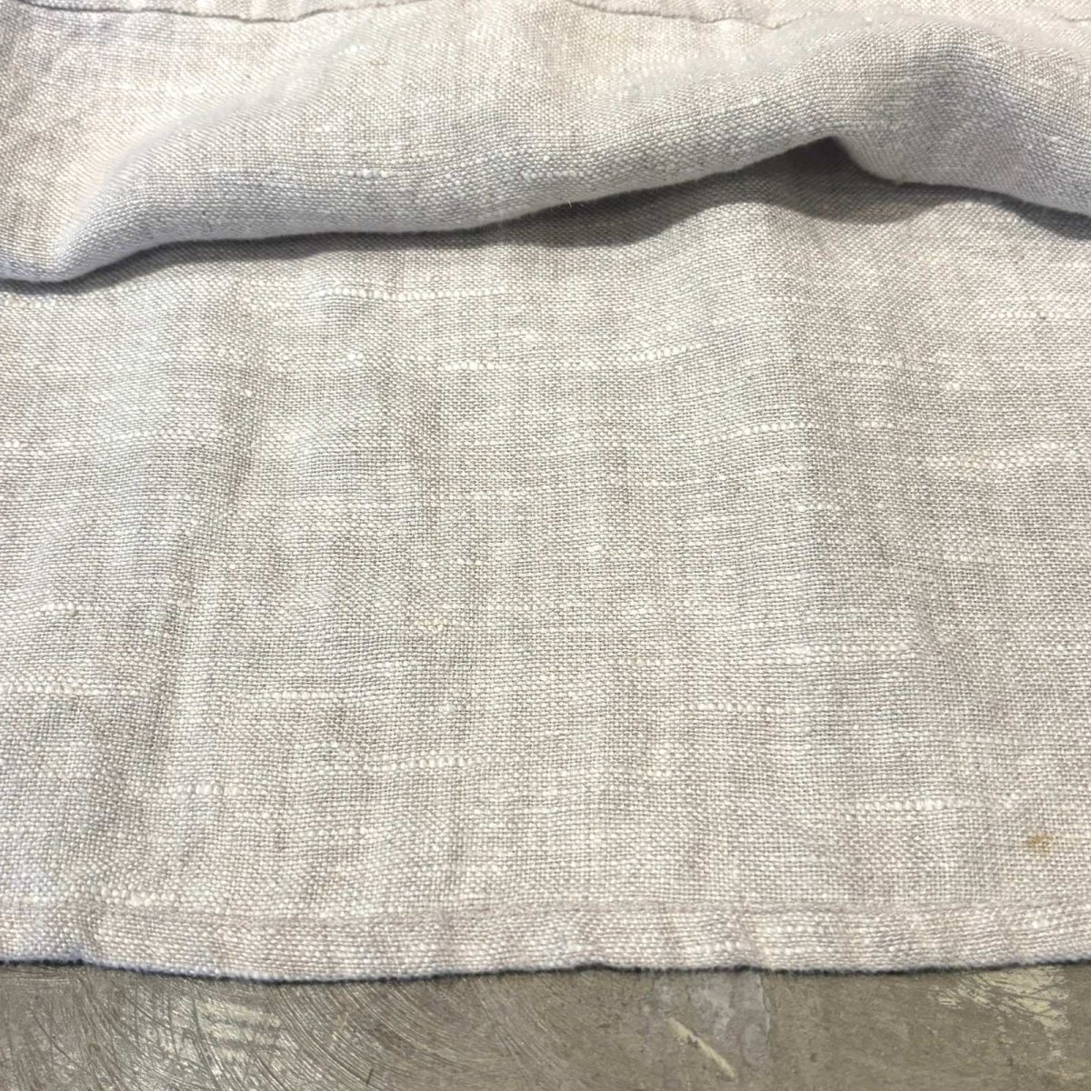 画像8: HALF BUTTON & HOOK UP LINEN L/S TOPS / Mens XL (8)