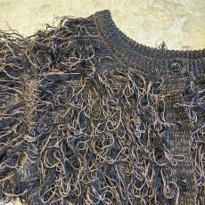 画像8: 2TONE COLOR LOOP FRINGE DESIGN KNIT SHORT CARDIGAN / Ladies M (8)