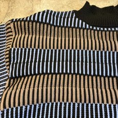 画像8: DESIGN BORDER COLOR LIGHT KNIT L/S TOPS / Ladies M~L (8)