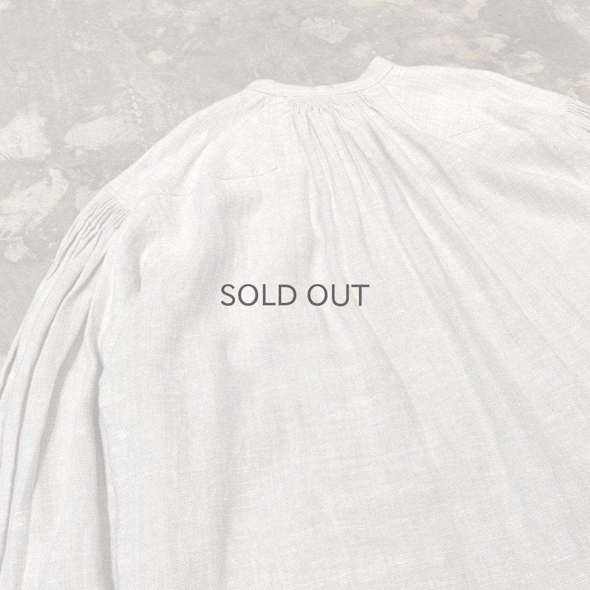 画像9: HALF BUTTON & HOOK UP LINEN L/S TOPS / Mens XL (9)