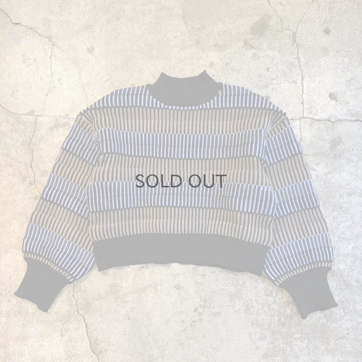 画像1: DESIGN BORDER COLOR LIGHT KNIT L/S TOPS / Ladies M~L (1)