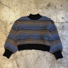 画像1: DESIGN BORDER COLOR LIGHT KNIT L/S TOPS / Ladies M~L (1)