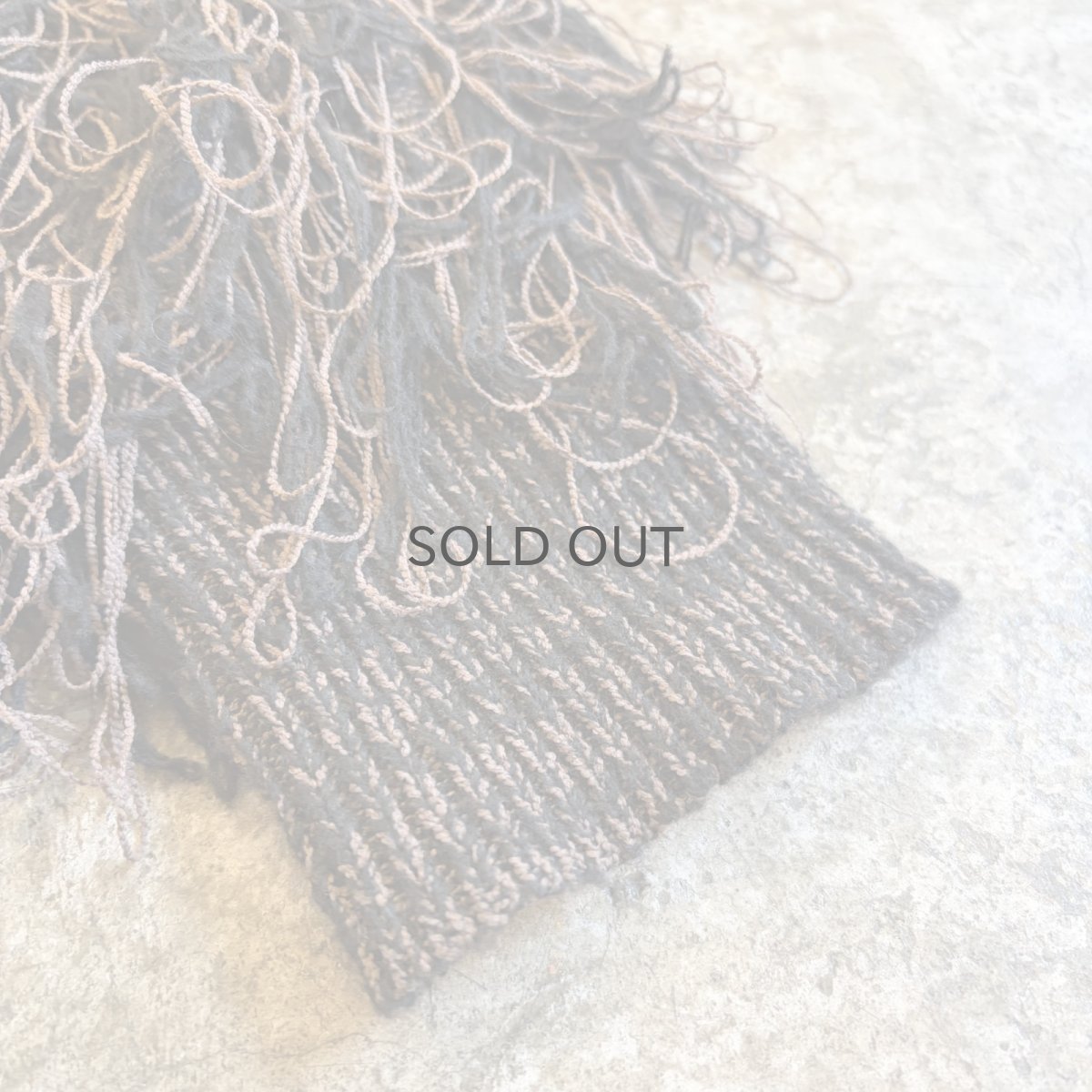 画像6: 2TONE COLOR LOOP FRINGE DESIGN KNIT SHORT CARDIGAN / Ladies M (6)