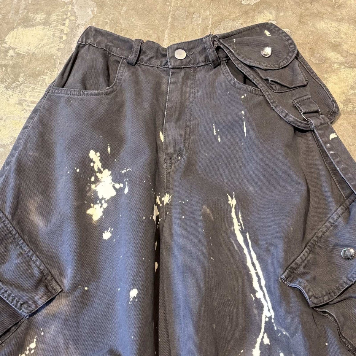 画像10: 【WONDERGROUND】BALLOON SILHOUETTE BLEACHED CARGO PANTS / OS (10)