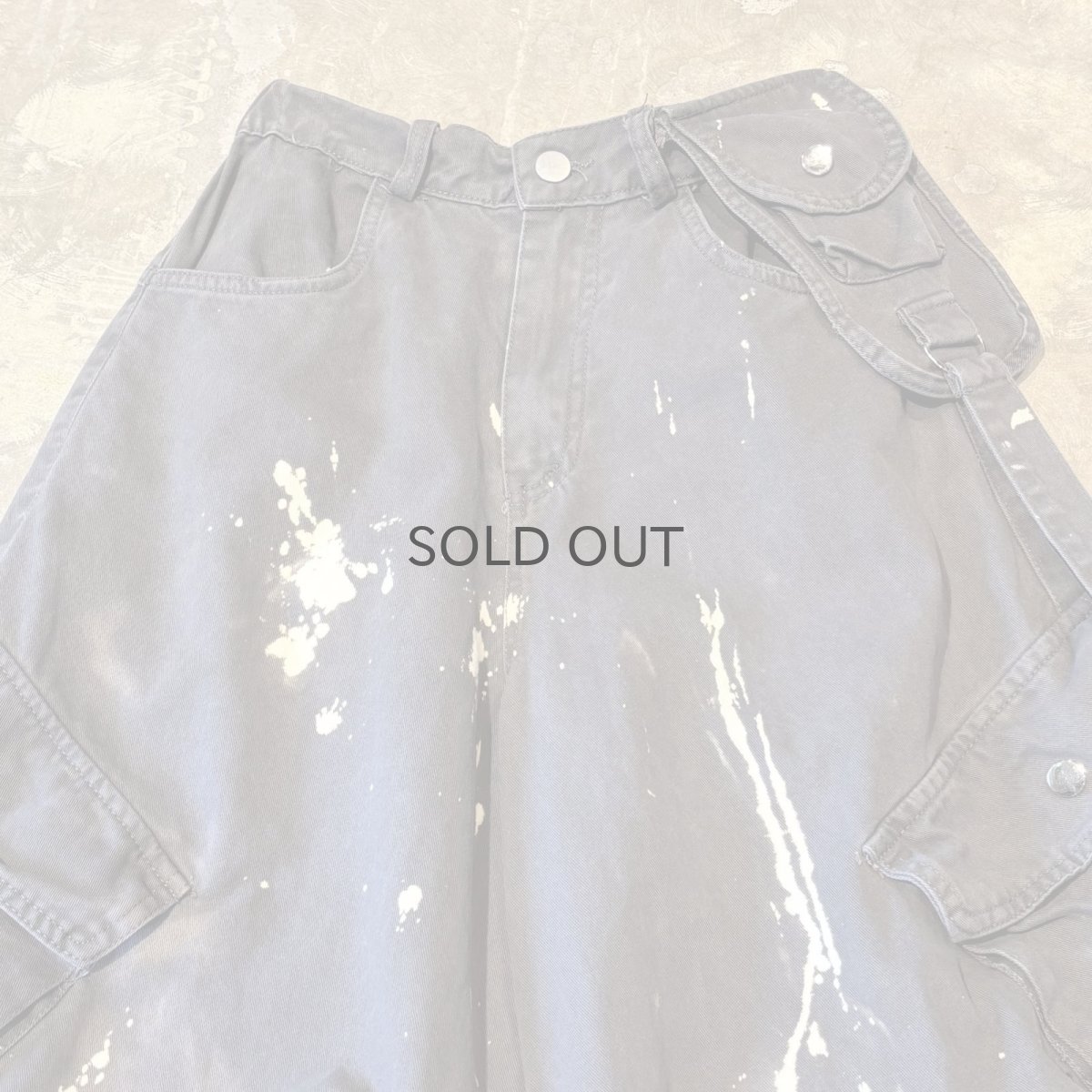 画像10: 【WONDERGROUND】BALLOON SILHOUETTE BLEACHED CARGO PANTS / OS (10)