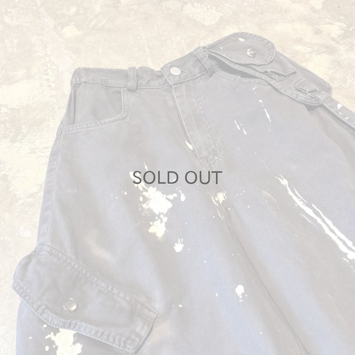 画像3: 【WONDERGROUND】BALLOON SILHOUETTE BLEACHED CARGO PANTS / OS (3)