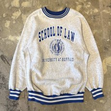 画像1: 90's "SCHOOL OF LAW" PRINTED SWEAT / Mens XL / MADE IN USA (1)