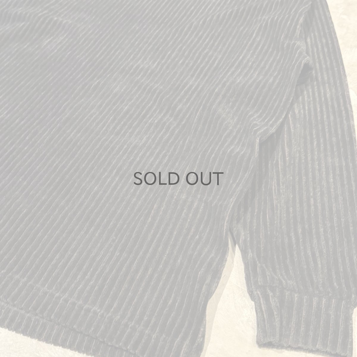 画像6: DARK OLIVE COLOR MOCK NECK VELOUR RIB L/S TOPS / Mens M(L) (6)