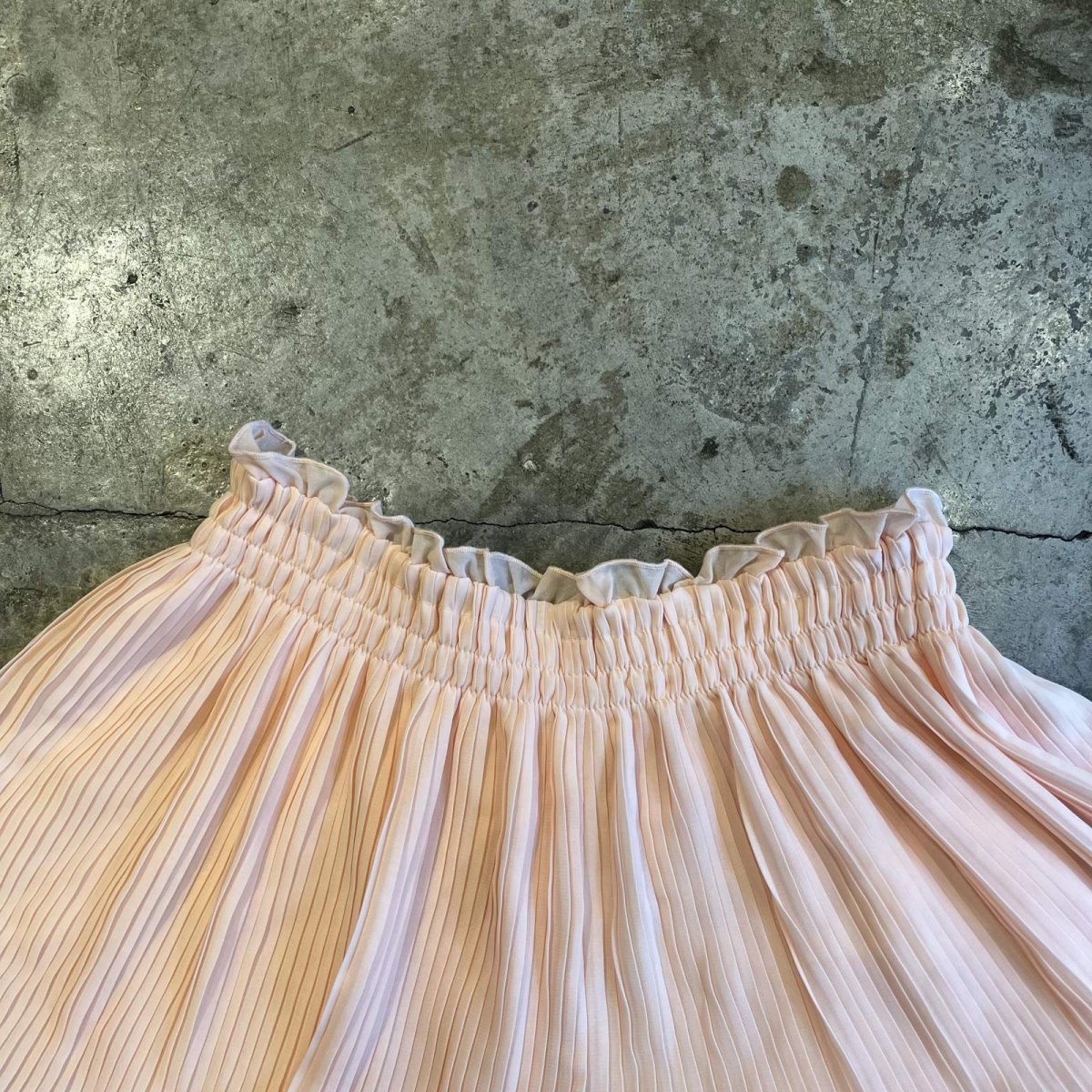画像7: PALE PINK COLOR PLEATS PATTERN REVERSIBLE SHORT PANTS / W23~W29  (7)