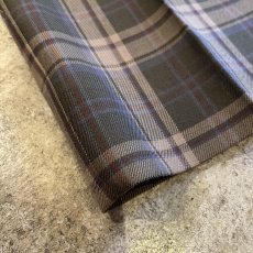 画像3: 2 TUCK DESIGN TARTAN CHECK PATTERN SLACKS PANTS / W31 (3)