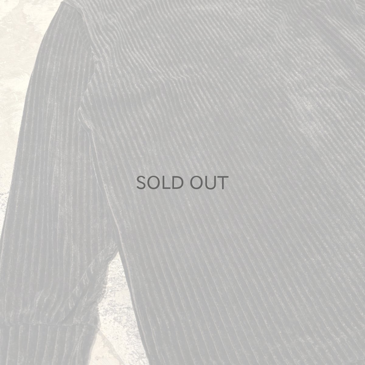 画像5: DARK OLIVE COLOR MOCK NECK VELOUR RIB L/S TOPS / Mens M(L) (5)