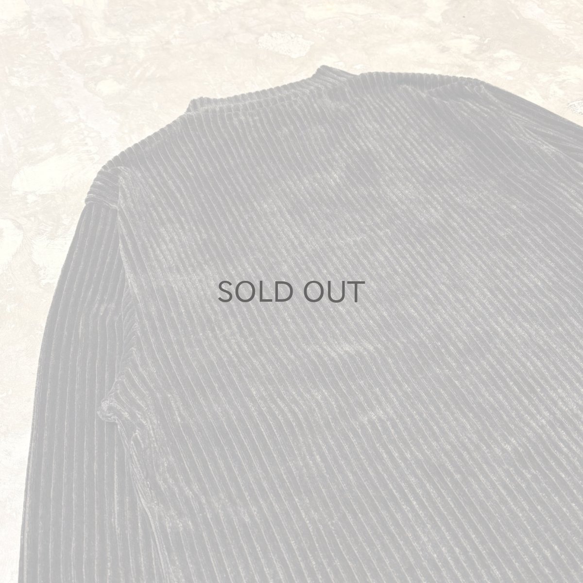 画像9: DARK OLIVE COLOR MOCK NECK VELOUR RIB L/S TOPS / Mens M(L) (9)