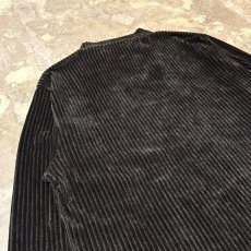 画像9: DARK OLIVE COLOR MOCK NECK VELOUR RIB L/S TOPS / Mens M(L) (9)