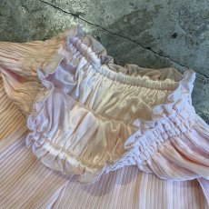 画像9: PALE PINK COLOR PLEATS PATTERN REVERSIBLE SHORT PANTS / W23~W29  (9)