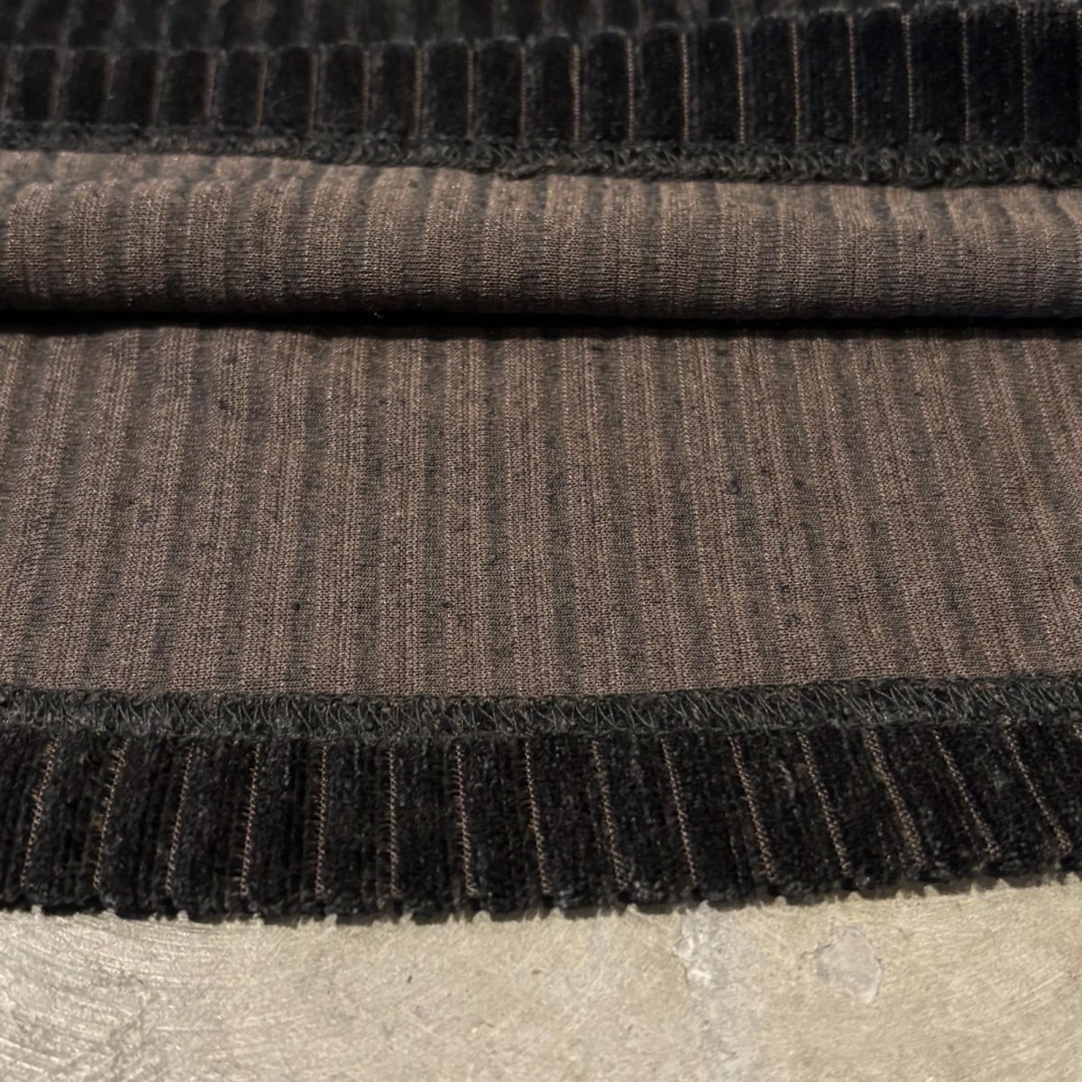 画像8: DARK OLIVE COLOR MOCK NECK VELOUR RIB L/S TOPS / Mens M(L) (8)