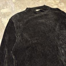 画像3: DARK OLIVE COLOR MOCK NECK VELOUR RIB L/S TOPS / Mens M(L) (3)