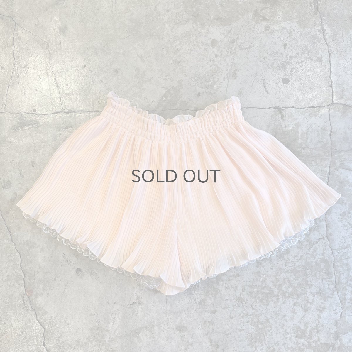 画像2: PALE PINK COLOR PLEATS PATTERN REVERSIBLE SHORT PANTS / W23~W29  (2)