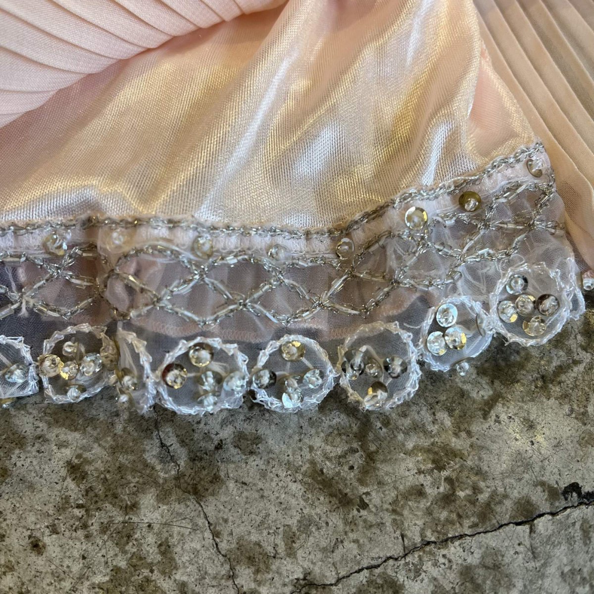 画像6: PALE PINK COLOR PLEATS PATTERN REVERSIBLE SHORT PANTS / W23~W29  (6)