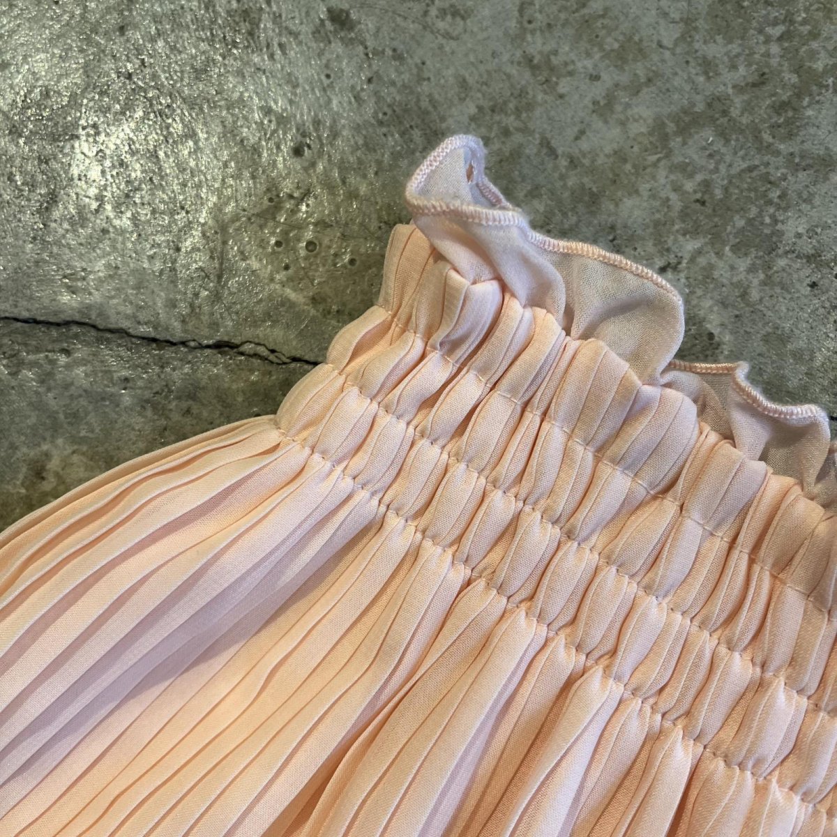 画像8: PALE PINK COLOR PLEATS PATTERN REVERSIBLE SHORT PANTS / W23~W29  (8)