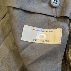 画像12: 2 TUCK DESIGN TARTAN CHECK PATTERN SLACKS PANTS / W31 (12)