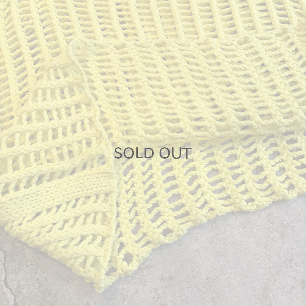 画像6: YELLOW COLOR CROCHET SHORT DESIGN KNIT L/S TOPS / Ladies FREE (6)