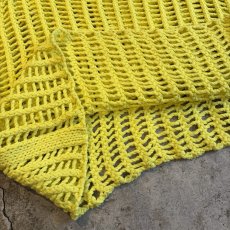 画像6: YELLOW COLOR CROCHET SHORT DESIGN KNIT L/S TOPS / Ladies FREE (6)