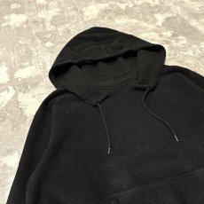 画像3: SLEEVE LOGO EMBROIDERY BLACK COLOR THERMAL HOODIE SWEAT / Mens M (3)