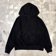 画像2: SLEEVE LOGO EMBROIDERY BLACK COLOR THERMAL HOODIE SWEAT / Mens M (2)
