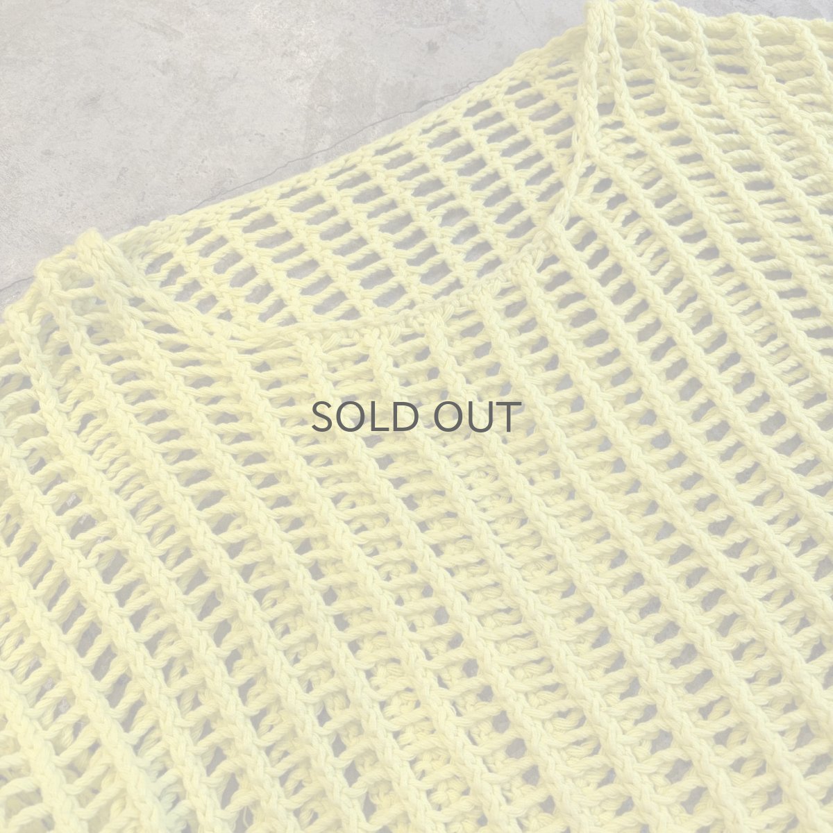 画像3: YELLOW COLOR CROCHET SHORT DESIGN KNIT L/S TOPS / Ladies FREE (3)