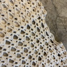 画像8: SHORT SLEEVE CROCHET KNIT DESIGN BOLERO CARDIGAN / Ladies M (8)