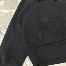 画像5: SLEEVE LOGO EMBROIDERY BLACK COLOR THERMAL HOODIE SWEAT / Mens M (5)