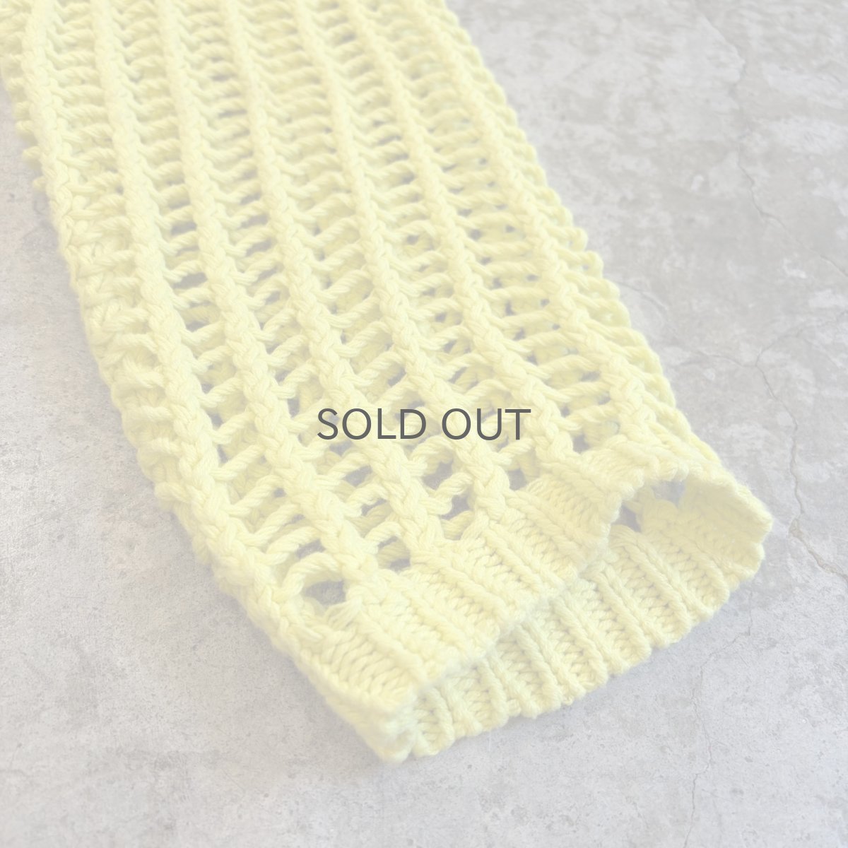 画像9: YELLOW COLOR CROCHET SHORT DESIGN KNIT L/S TOPS / Ladies FREE (9)