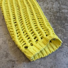 画像9: YELLOW COLOR CROCHET SHORT DESIGN KNIT L/S TOPS / Ladies FREE (9)